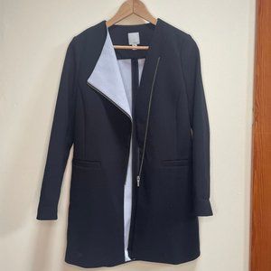 Black asymmetrical zip coat - Halogen - Size XS